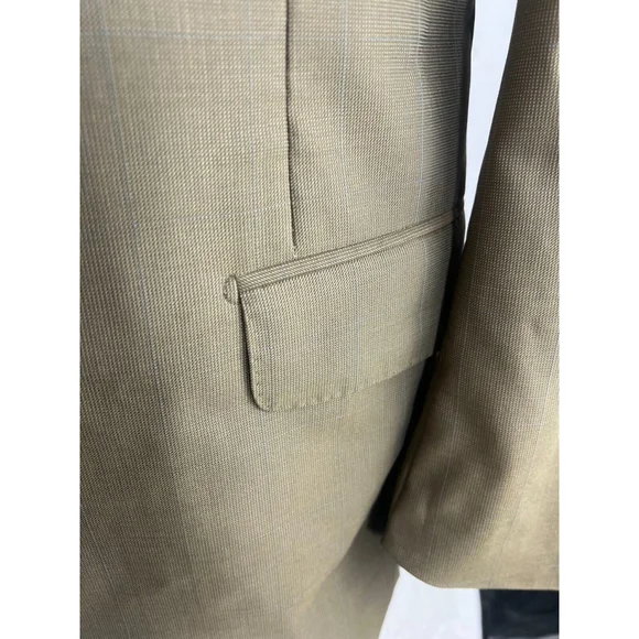 Men's Corneliani Extra Fine Virgin Wool Sport Coat Blazer Jacket Size 54L Tan - Picture 6 of 7